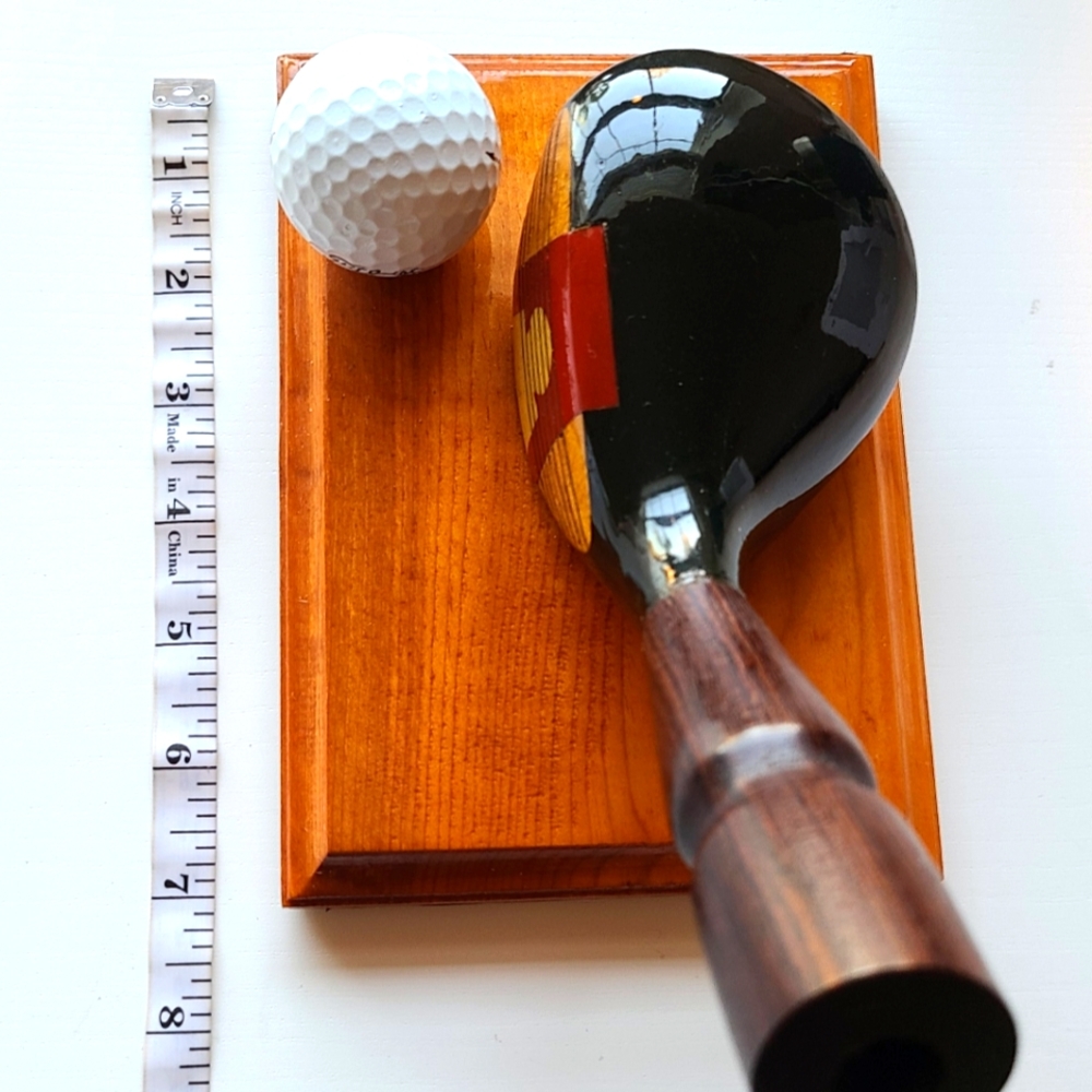 Vintage MacGregor Golf Club Titleist ball pen holder office / home decor plaque